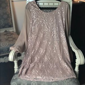 BRAND NEW!!! Blush colored Sequin dress